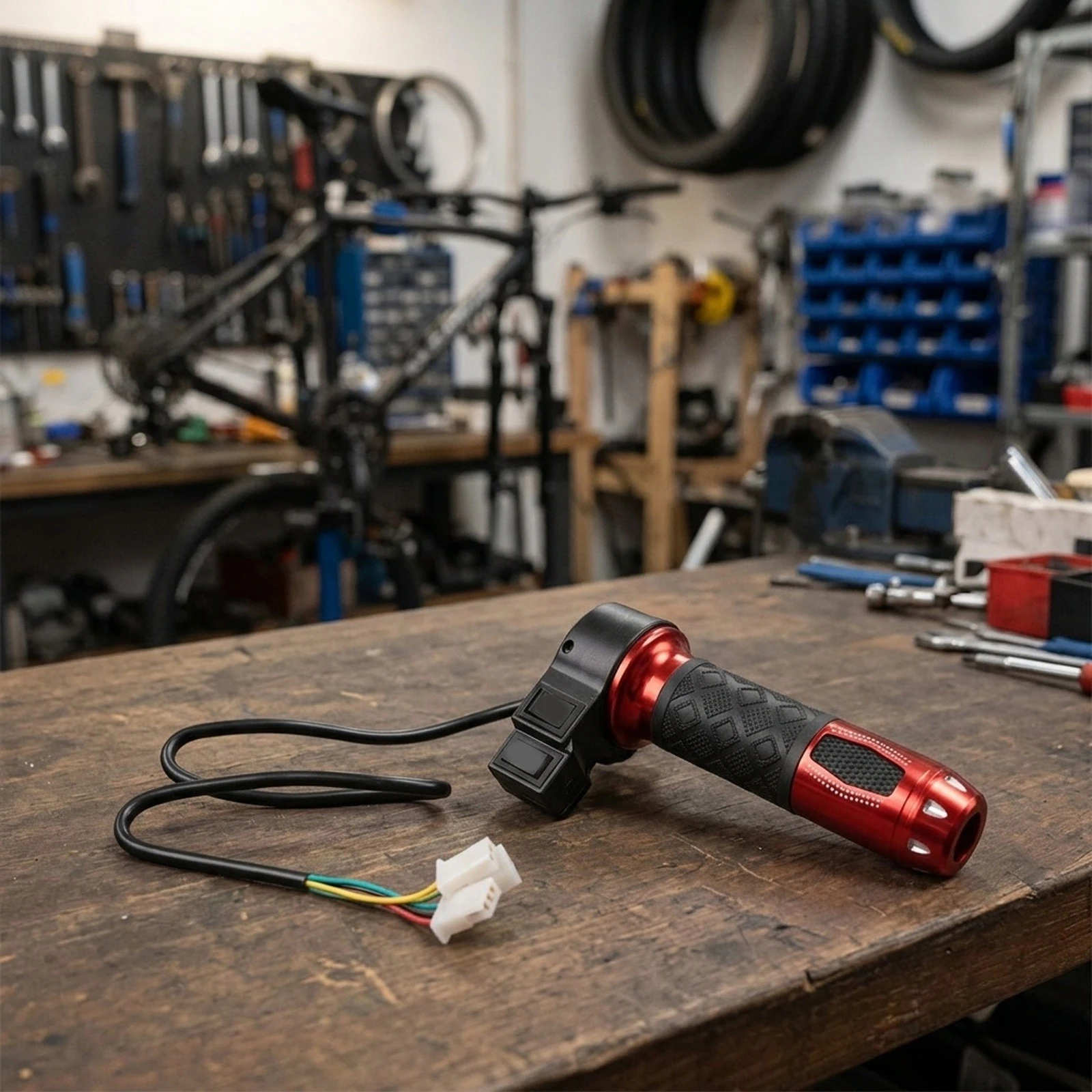 Red Electric Tricycle Throttle Three-speed Control Stable Speed Maintenance For Long Rides For Electric Tricycles