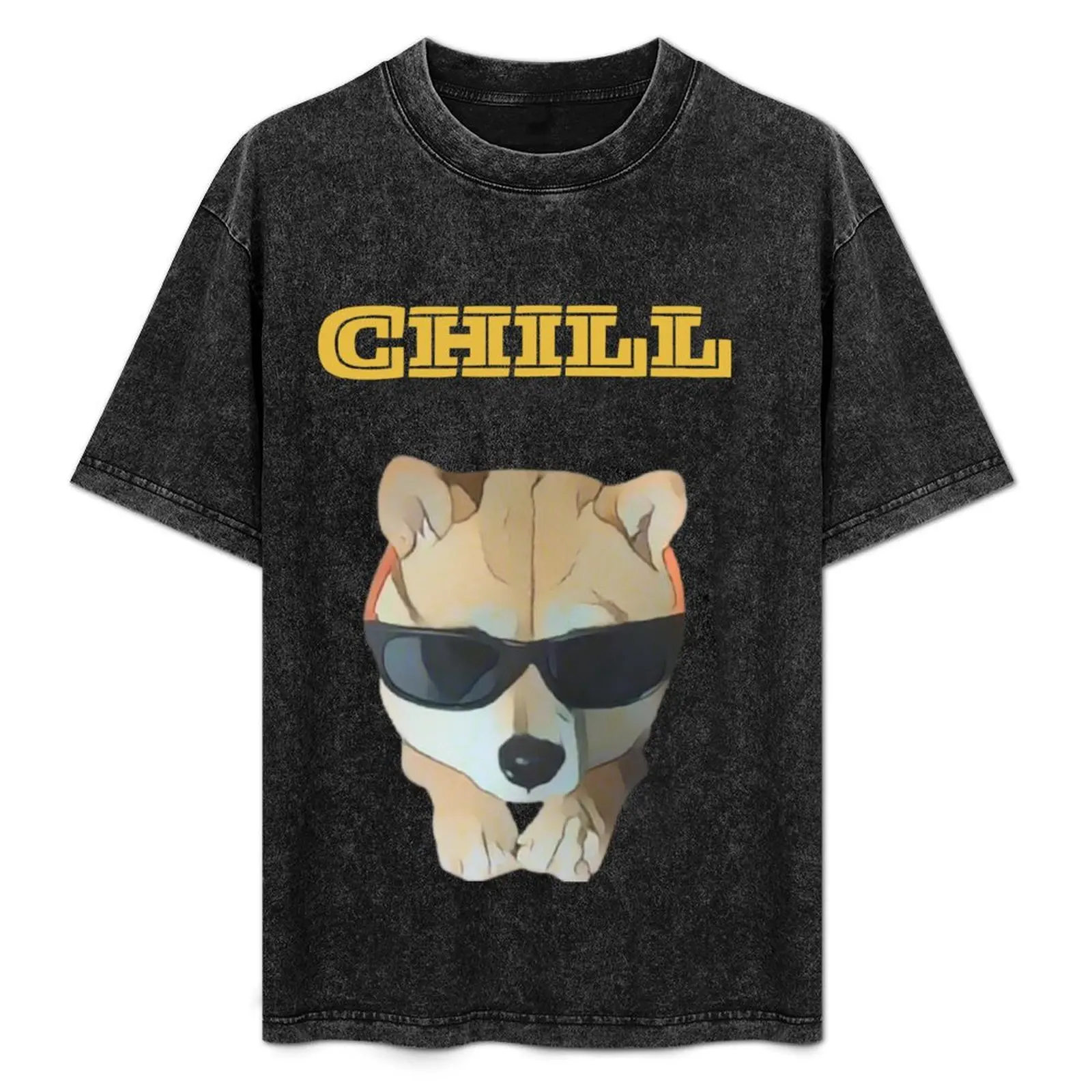 

Cool Dog Graphic Print T-Shirt Classic Crew Neck Cotton T-Shirt