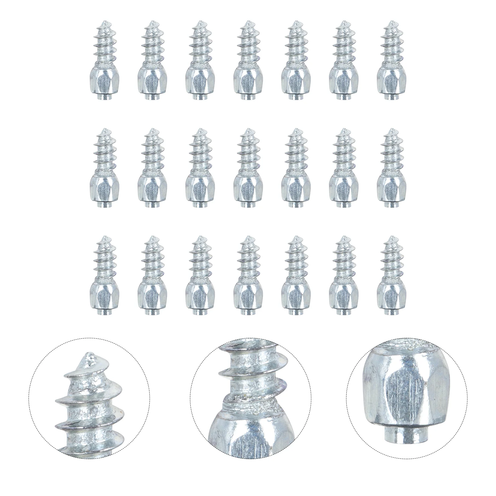 100 Pcs Tire Studs Silver Alloy Tires Screw Winter Car Snow Spikes for Bike Trustworthy