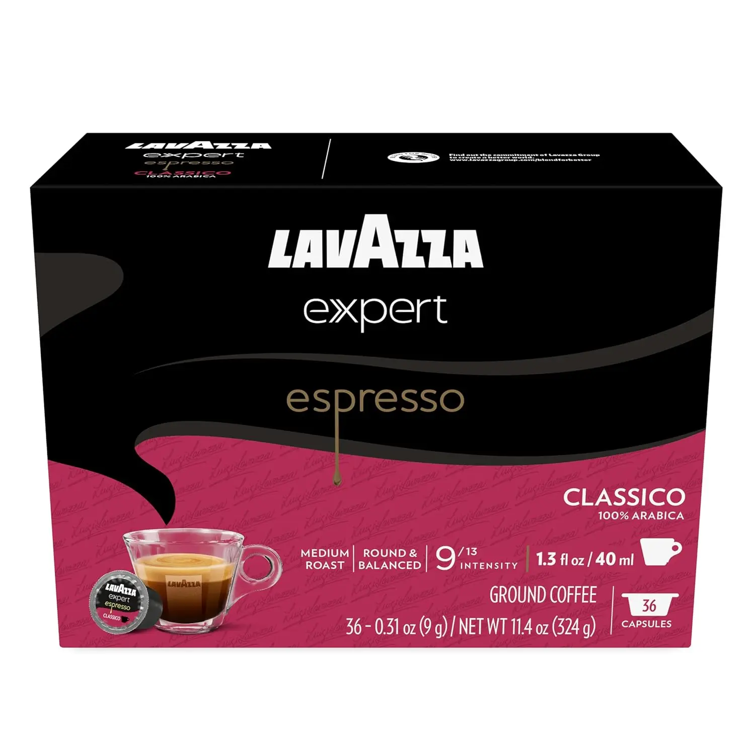 

Капсулы Expert Espresso Classico, средняя обжарка, 100% арабика, совместимы с кофемашинами Classy (36 капсул)