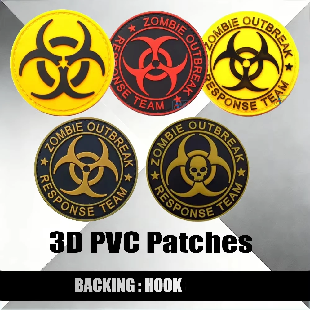 

3D-патчи из ПВХ для тактических нарукавных повязок: серия Biohazard Umbrella, зомби-эпидемия, военные нашивки, резиновые наклейки для одежды и шитья