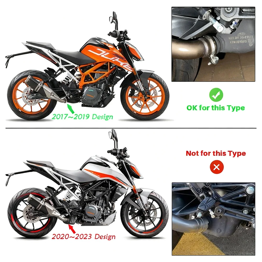 Für Duke 390 250 125 RC390 2017-2019 Auspuffrohre Auspuffsysteme Auspuff-Mittelrohr Schalldämpfer Modifiziert – Detail 6