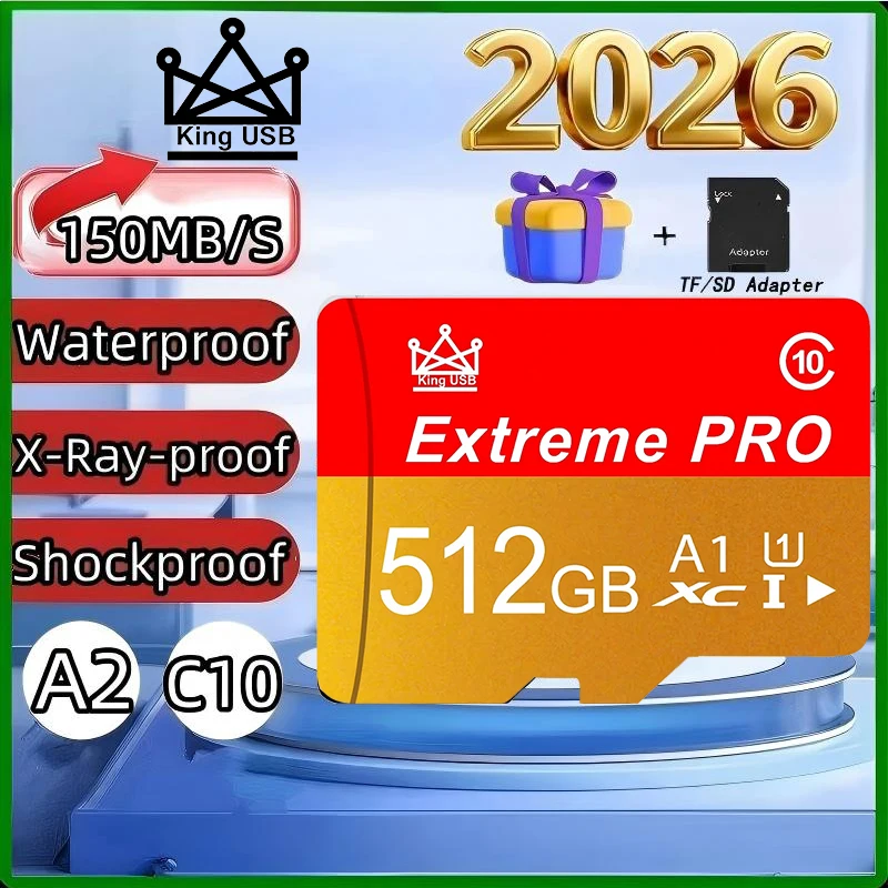 32GB 64GB 256GB Universal Memory Card SD Cards TF Cards Micro TF SD Card V30 High Speed for GoPro/Dash Cam/Smart TV/PC Mac