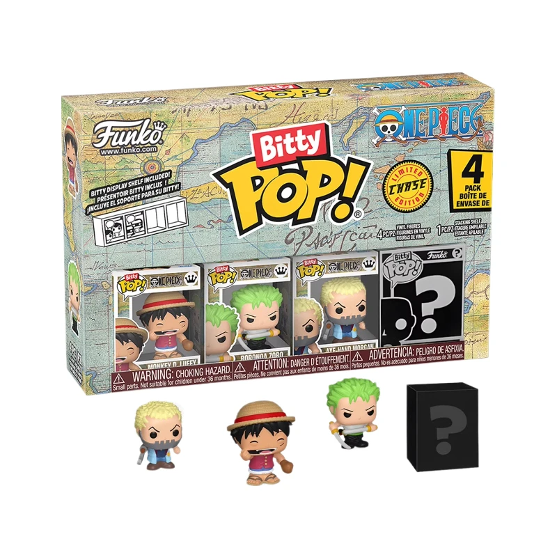 FUNKO POP《Ruffy 3-teiliges Set + ein zufällige Blindbox》Anime Action Desktop Dekoration Ornament Modell Spielzeug Sammlermodell