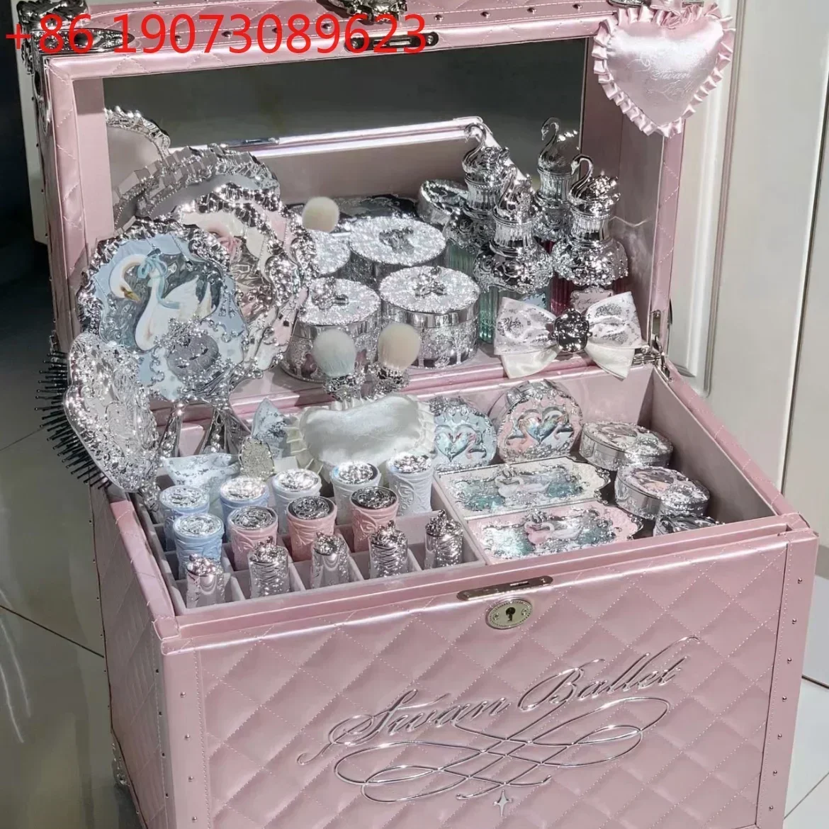 Swan Ballet Perfume Swan Mirror Painted Pendant Box