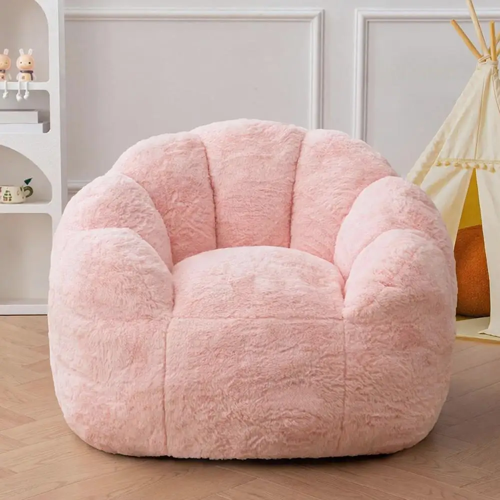 

Bean Bag Chair, Shaped Bean Bag Sofa, Plush Toddler Couch, Petal Backrest, Boys Girls, Cozy Sofa, Nursery, Bedroom, Pink