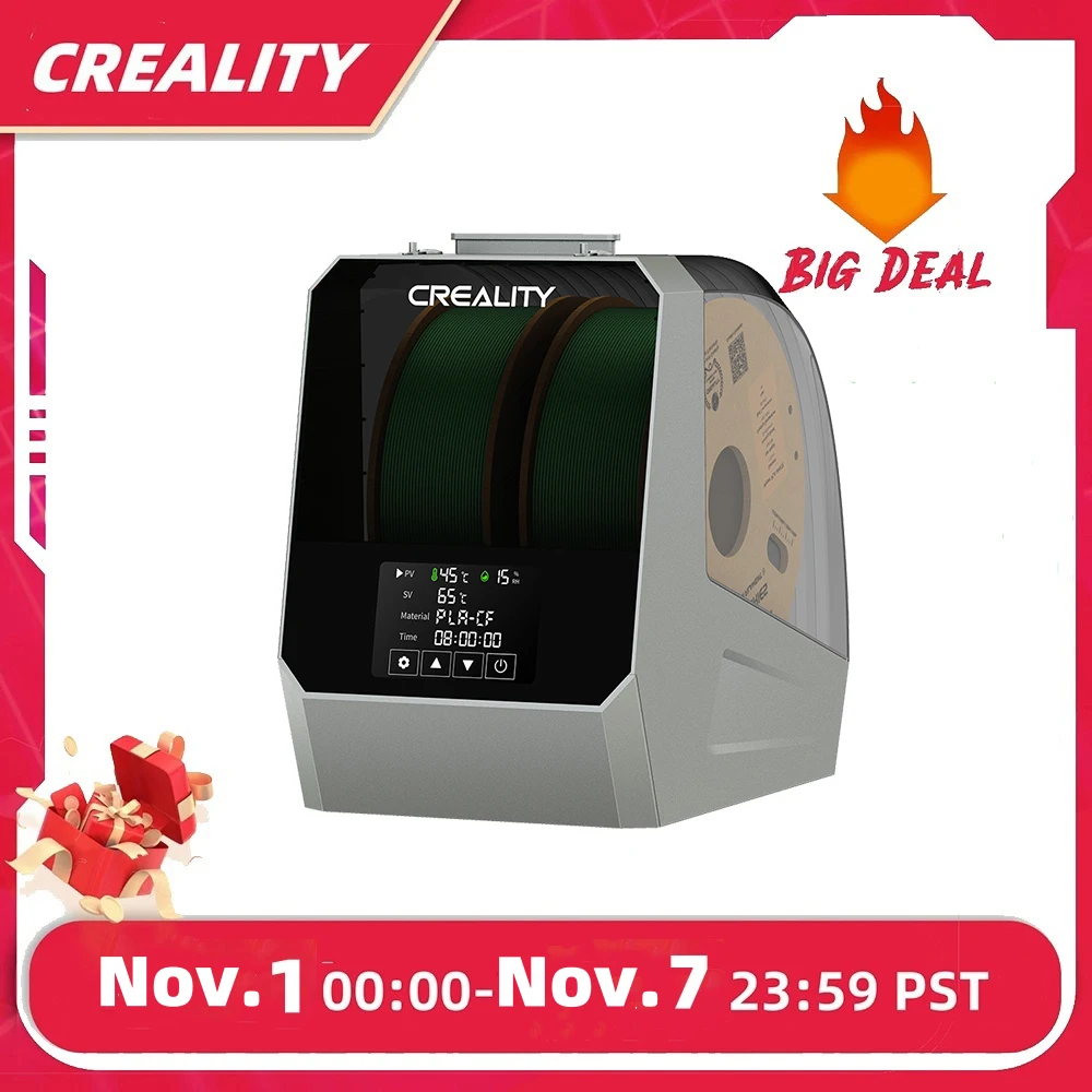 

Creality Space Pi Filament Dryer Plus 2KG Filament Dryer Box Upgraded Filament Dry Box 3.0 Filament Storages Two rolls capacity