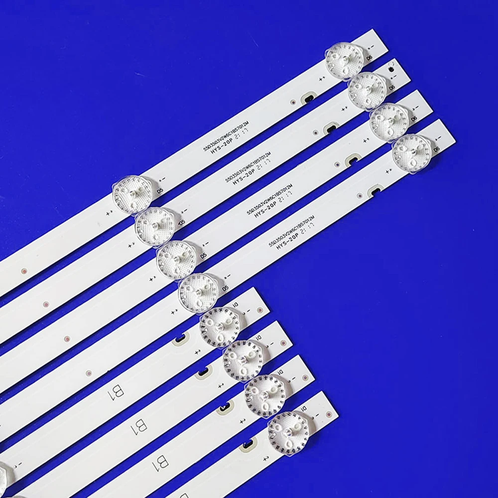 8pcs/set LED Backlight Strip For Philco PTV55U21 55UJ6300 55UJ6000 55UJ6200 55UJ620V 55LJ620V RF-AZ550E30-0601B-12 0501A A4