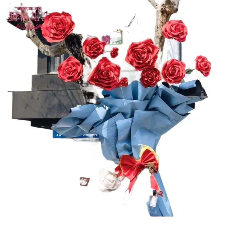

Giant rose bouquet big tree decoration eva simulated flower outdoor tree landscaping 520 Meichen Internet celebrity arrangement