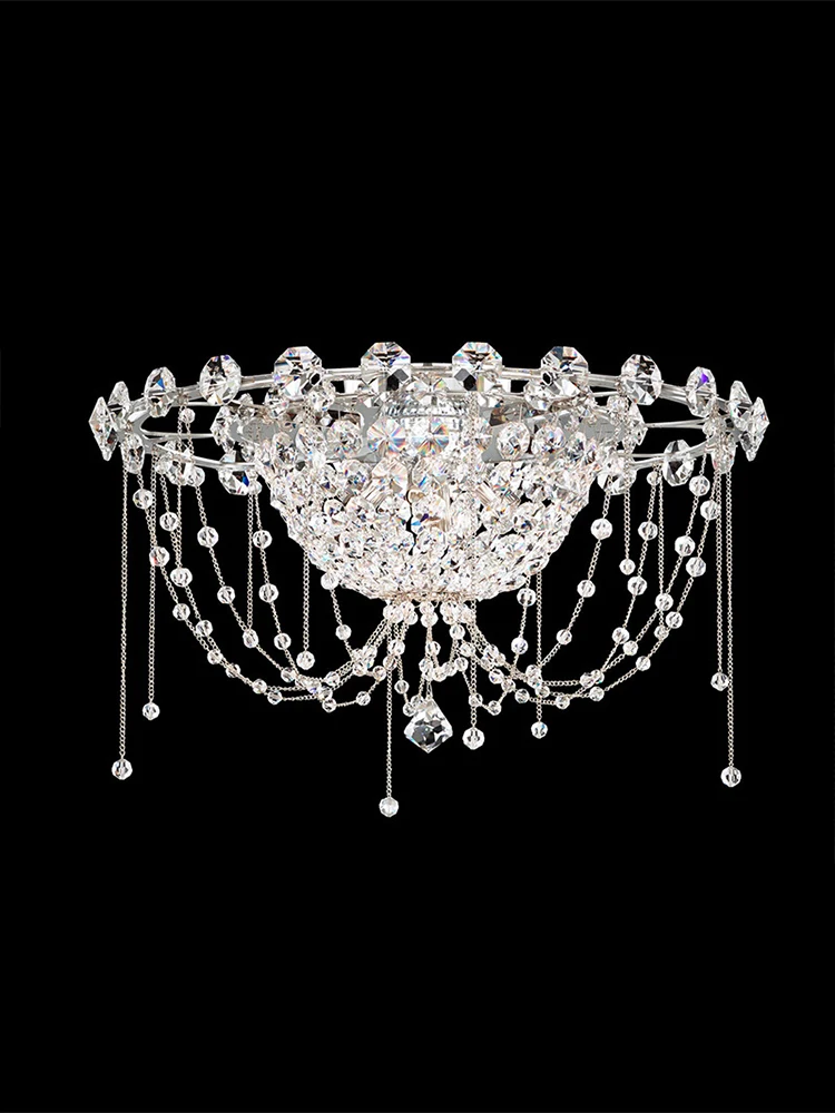 Vintage Design Home Decor Romantic Crystal Jellyfish LED Ceiling Lights for Bedroom Ceiling Lamps Lighting Fixture Room Lustres