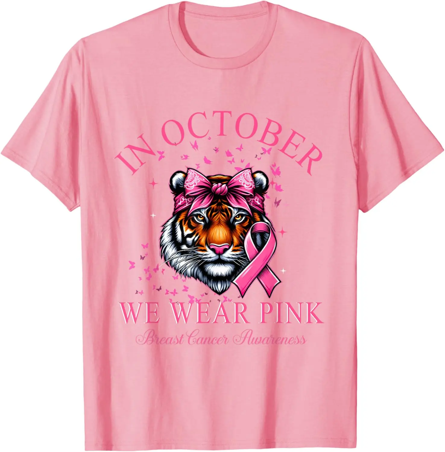 

Tiger Breast Cancer Awareness Breast Cancer Survivors T-Shirt