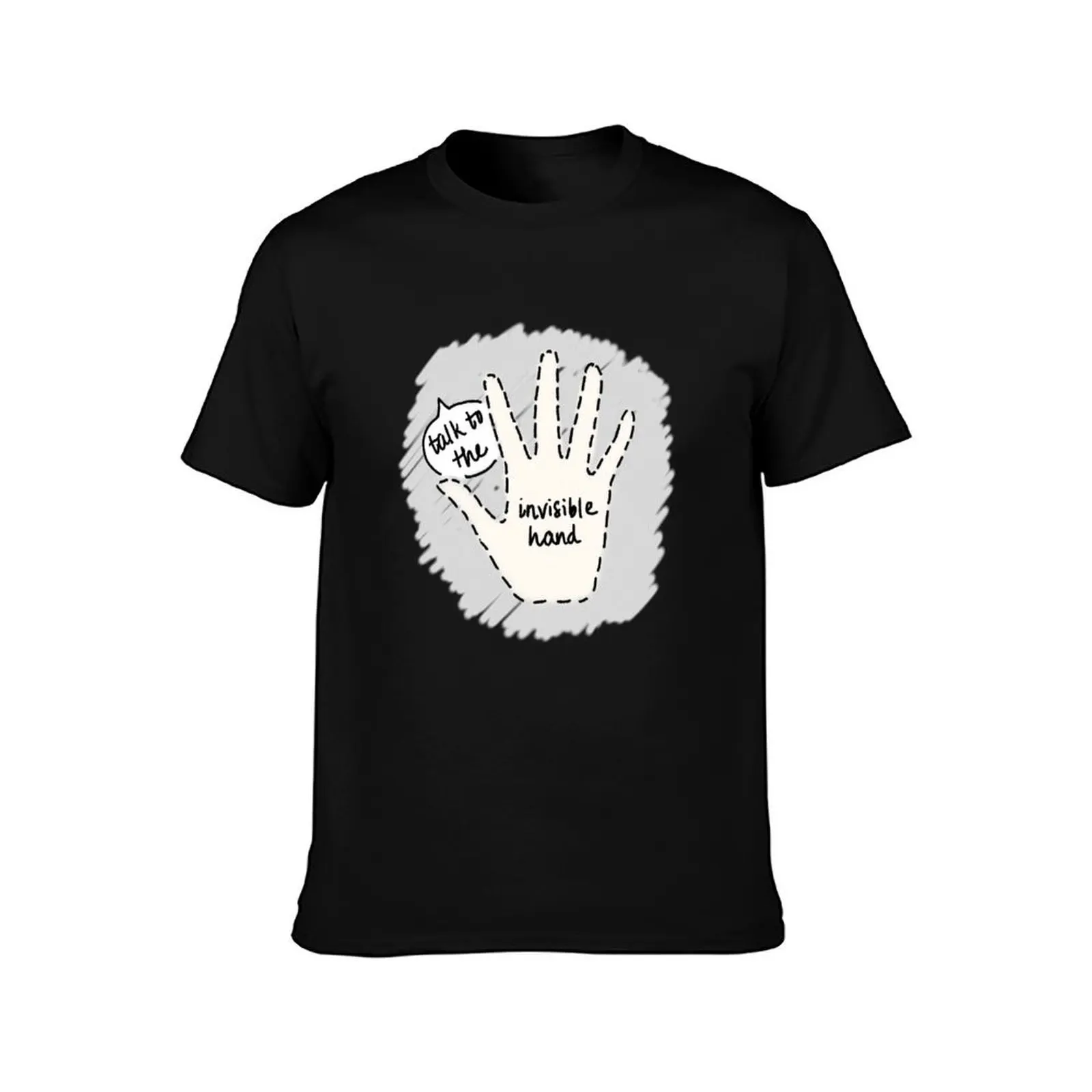 Talk to the invisible hand grayscale T-Shirt Festival Short Sleeve T-Shirt