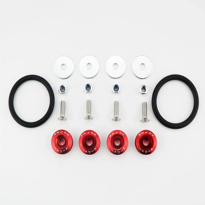 4PCS/JDM Quick Release Fasteners are ideal for front bumpers, rear bumpers, and trunk / hatch lids