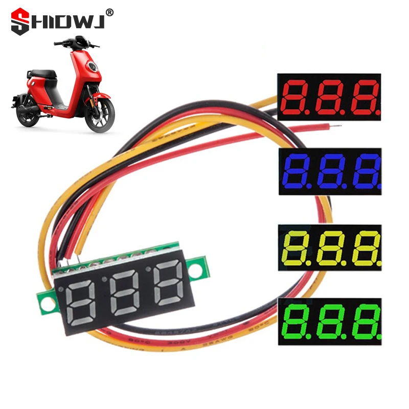 

Цифровой мини-вольтметр, Дисплей 0,28 дюйма, регулируемая головка, три батареи, Вольтметр постоянного тока, тестер напряжения, светодиодный экран