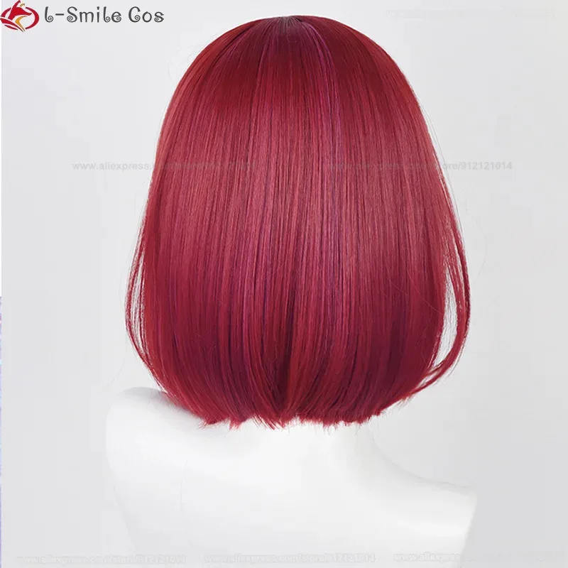 ss13High Quality Wig Anime Cosplay 30cm Red Mixed Pink Arima Kana Heat Resistant Synthetic Wigs