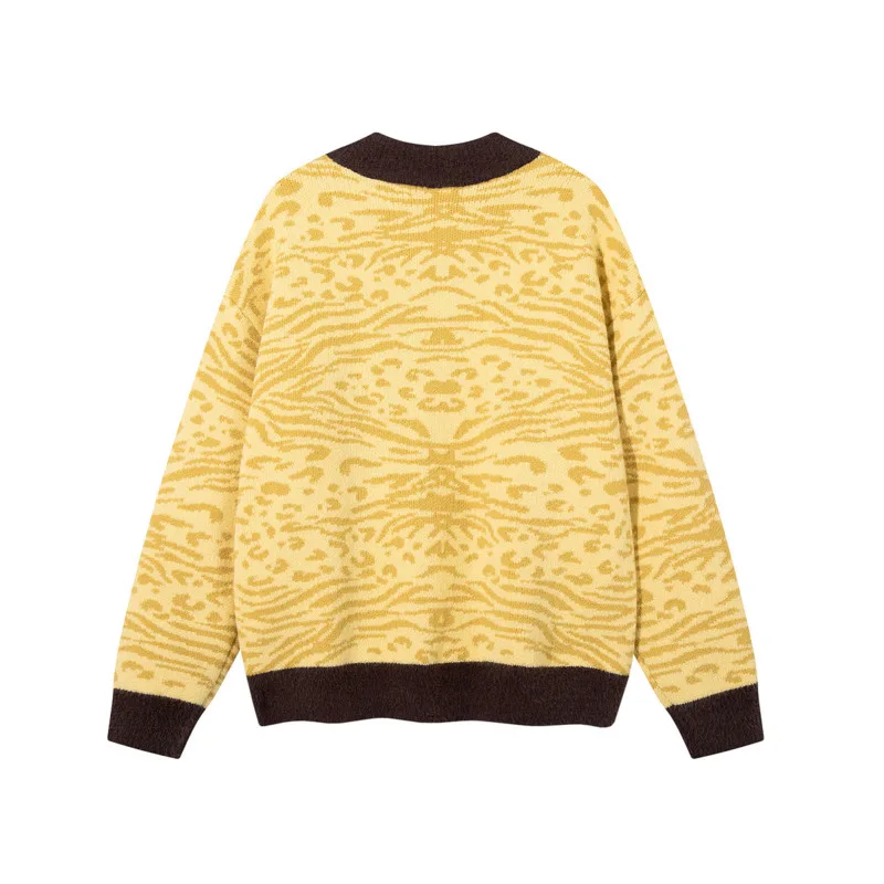 HKSH Autumn Winter New Men Tide Chic Ins Letter Jacquard Graffiti Loose Mid-Length Knitted Sweater Trendy Brand Pullover HK28552