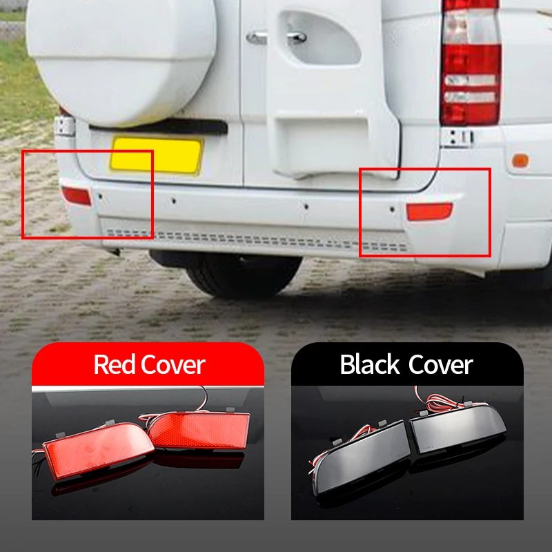 

2 шт. для Mercedes Benz Vito Viano W639 2003-2014 светодиодный отражатель заднего бампера светодиодный стоп-сигнал замена подсветки 12 В