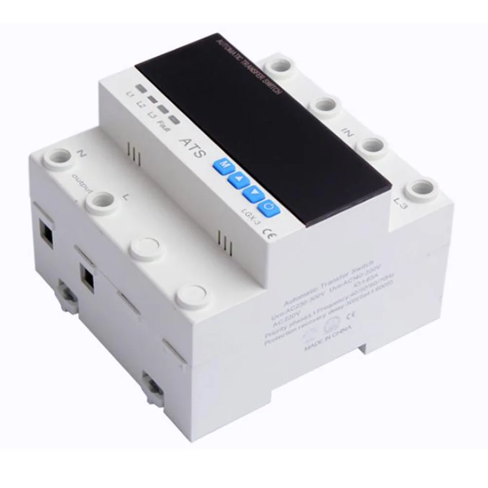 

Трехфазное реле защиты от перенапряжения с автоматическим выключателем и вольтметром, 63А, номинальный ток 63А, рабочий диапазон 80-350В переменного тока