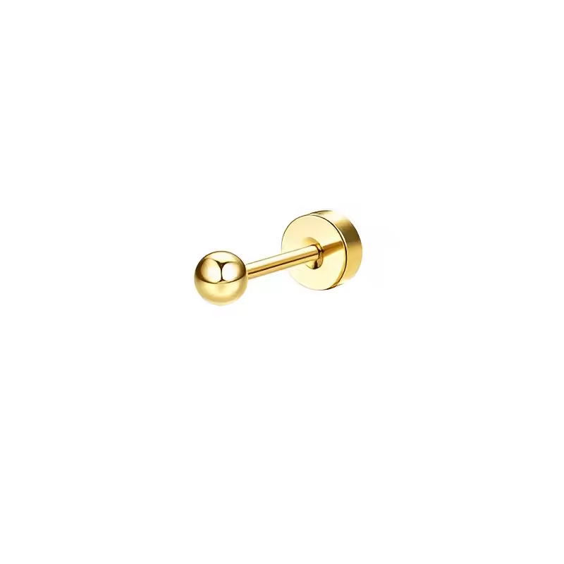 Bobisty 1pc Earrings Surgical Stainless Steel Earrings for Women Dainty Flat Back Earring Stud Hoop Cartilage for Sensitive Ears - Image 23