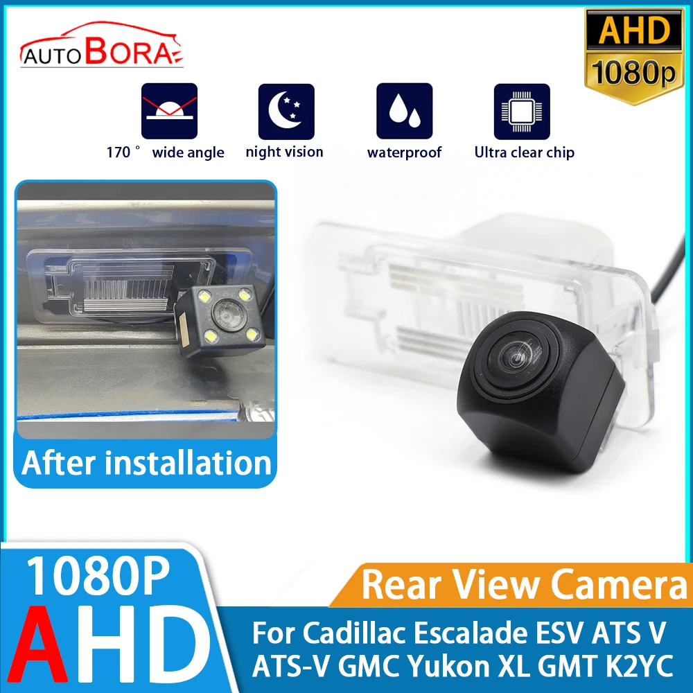 ZhuCamX Reverse Parking Car Rear View Camera AHD 1080P Night Vision for Cadillac Escalade ESV ATS V ATS-V GMC Yukon XL GMT K2YC