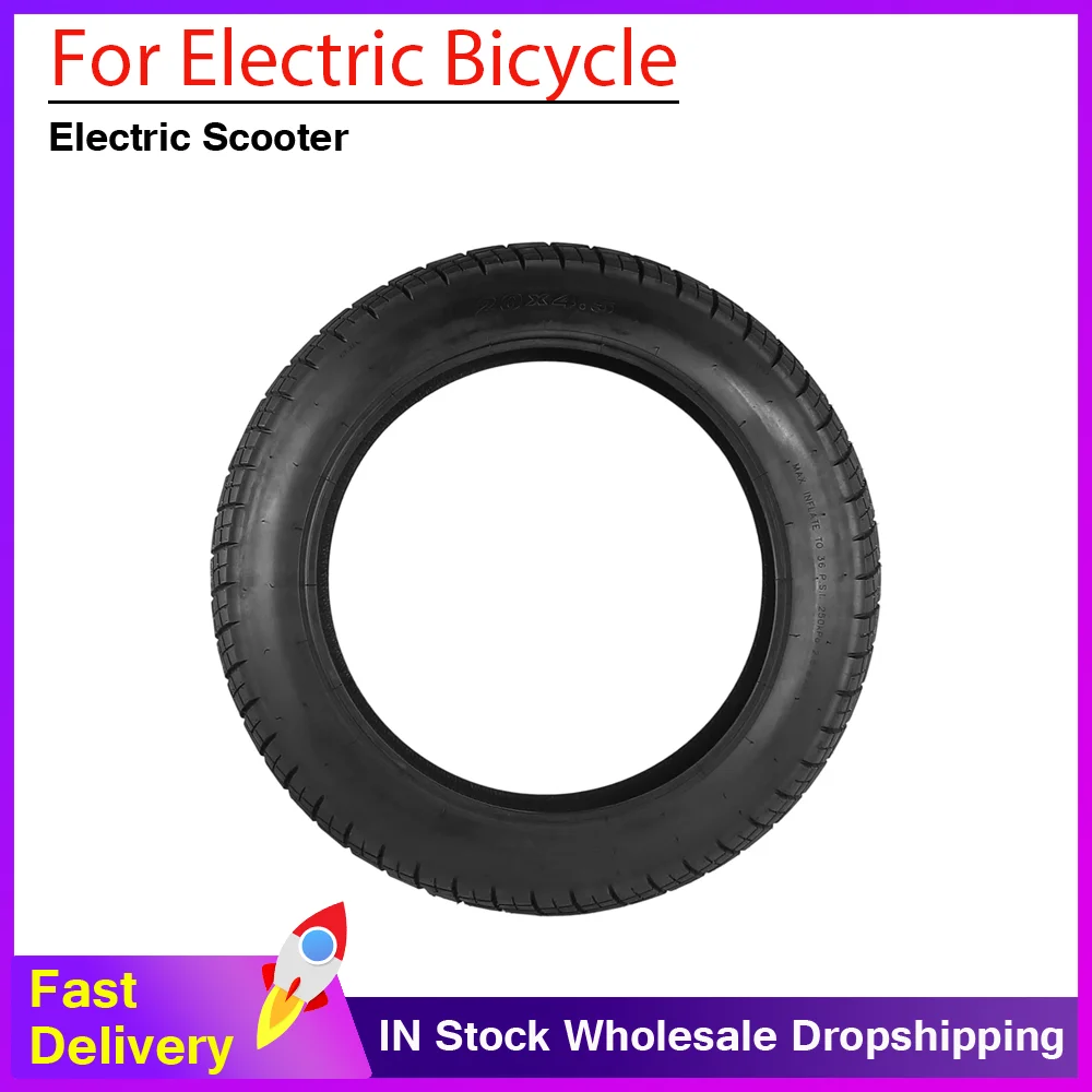 

20x4.5 Fat Tire Front Rear Wheel Anti-Slip MTB Bicycle Tire for Electric Snowmobile Beach Bicycle Tire Parts