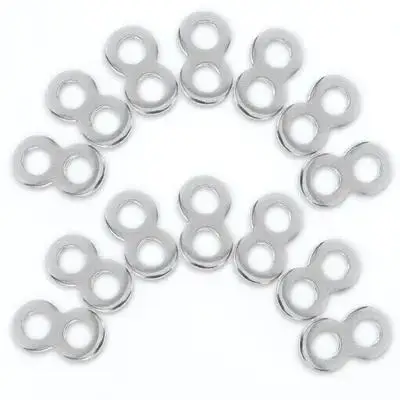 20Pcs Stainless Steel 8 Shaped Fastener Metal Tabletop Fastener Connector for Desktop Easy Use Sturdy 8 Figure Desktop