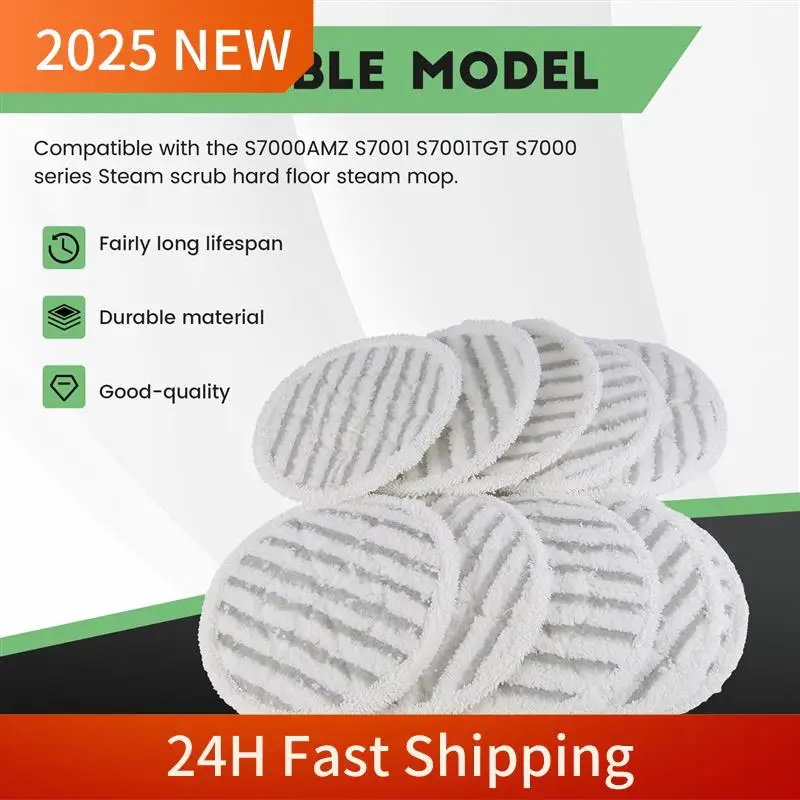 Gen Basic 10 Pcs S7000 Steam Mop Pads For Shark S7000AMZ S7001 S7001TGT S7000 Series Steam & Scrub Hard Floor Steam Mop
