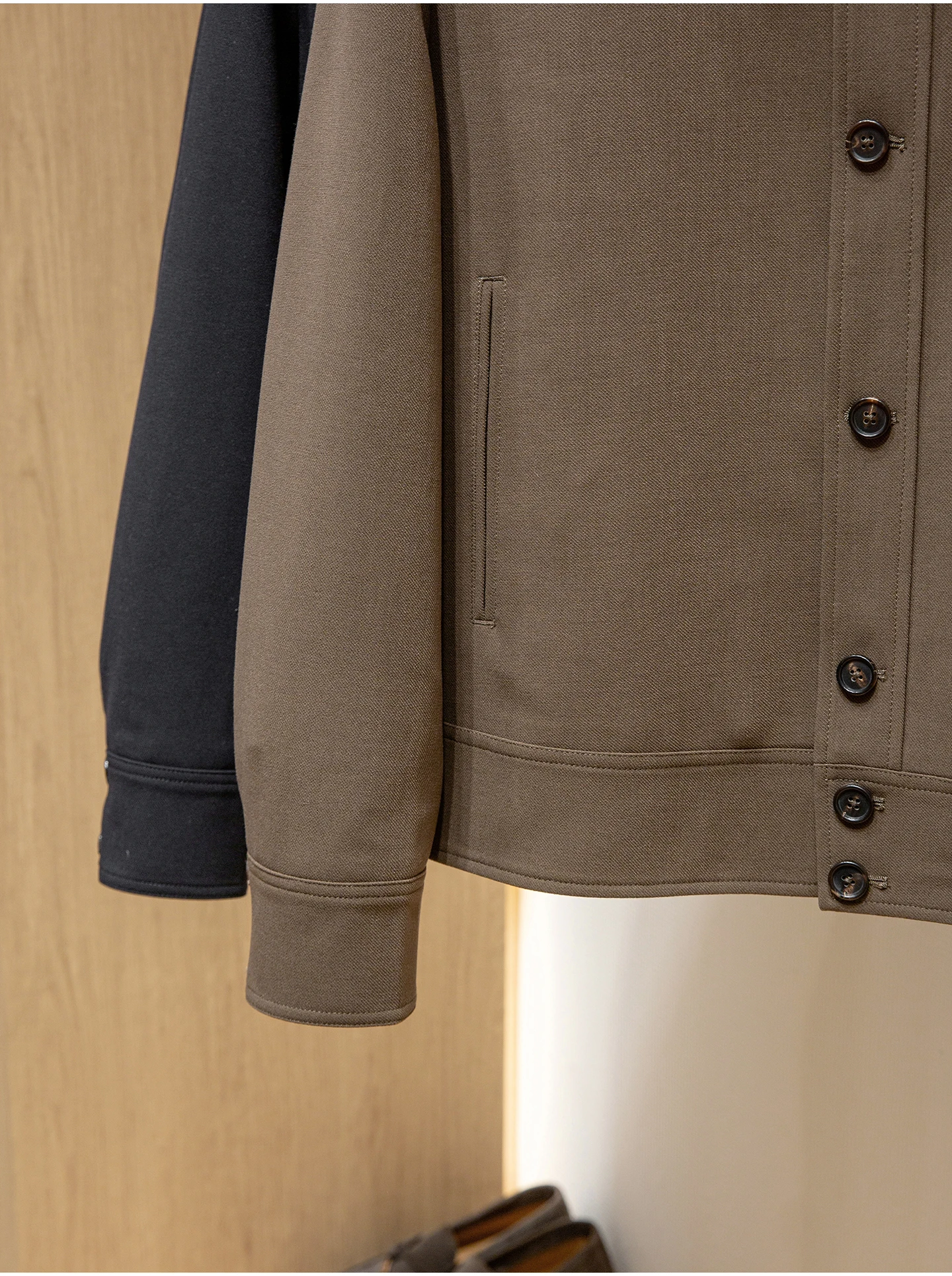 معطف Herringbone Lyocell من مزيج الصوف سترة إيطالية فاخرة للرجال كاجوال ذات طية صدر السترة #4