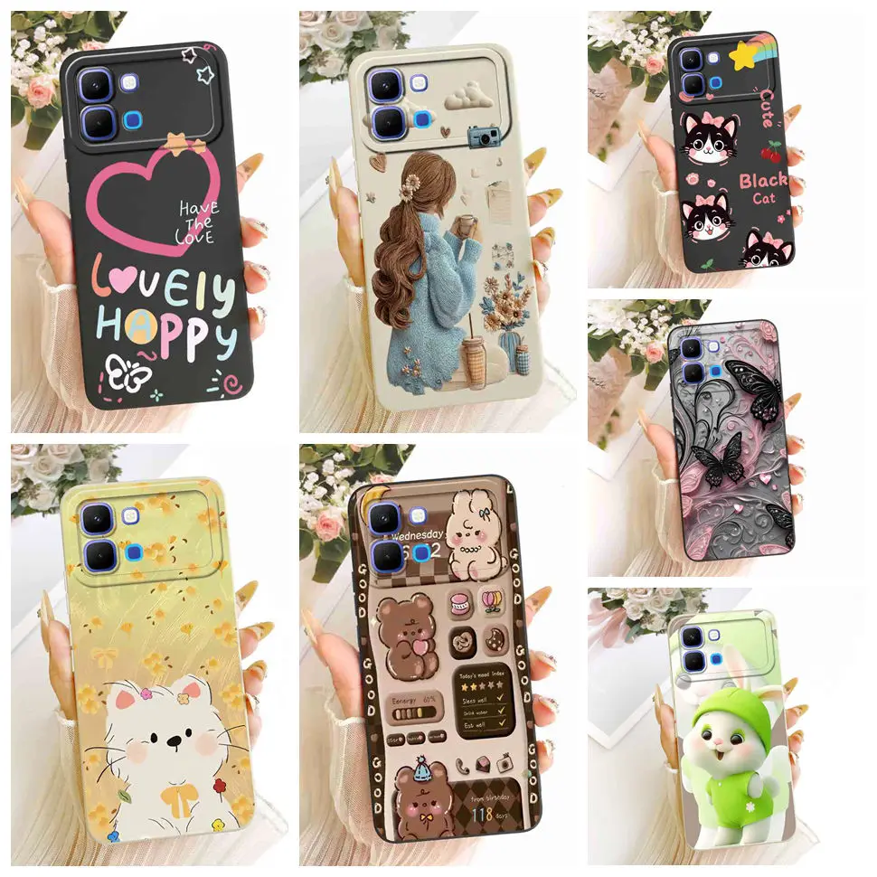 For Infinix Note Edge 5G X6887 Case Cute Cat Rabbit Popular Silicone Back Cover For Infinix note Edge 5G 6.78