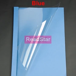 10PCS/BAG ReadStar clear face Blue bottom thermal binding cover A4 binding cover 1-50mm(1-180sheets) Transparent binding cover