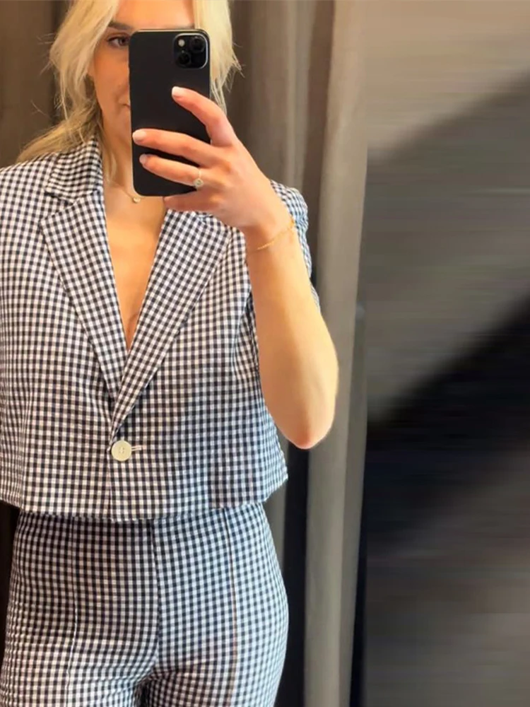 Lange Strickjacke Mantel Shorts Anzüge Frauen Elegante Laterne Volle Hülse Lose Mäntel Hohe Taille Kurze Hosen Mode Damen Outfits Neue – Detail 3