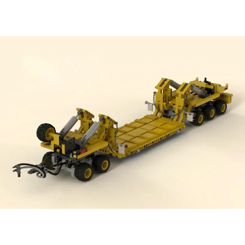 MOC-34731Low Loader Trailer / Heavy Duty Trailer with Five Axles Building Block Model 934 Parts Boy Kids Building Block Toy Gift