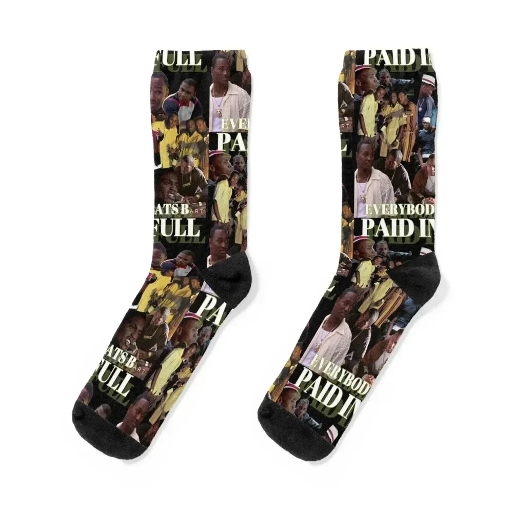 Paid In Full- Everybody Eats B Socks hiphop FASHION man men cotton high quality Socks Men Women's