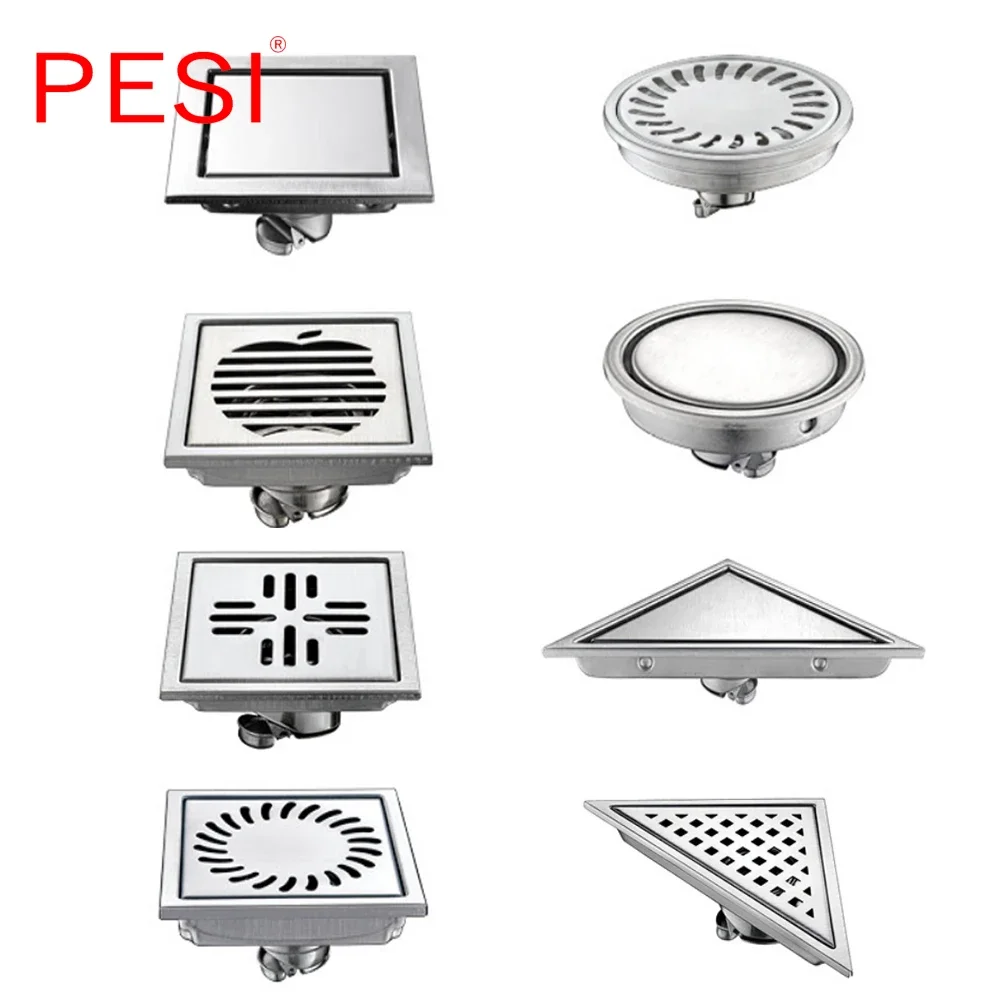304 Stainless Steel Invisible Bathroom Floor Drain Waste Grate 15/11cm Linear Anti-odor Long Bathroom Shower Floor Drain.