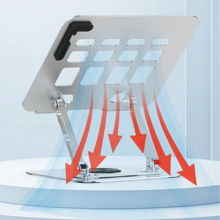 360 Degree Rotating Carbon Steel Laptop Stand Height Adjustable Non Slip Notebook Holder