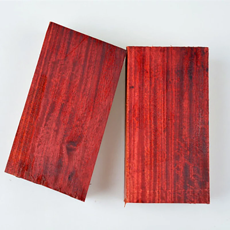 2pcs/lot Natural Solid Wood Board Zambia Blood Sandalwood Raw Material Boards LOG For Knife EDC Tools Handle Scales DIY Making