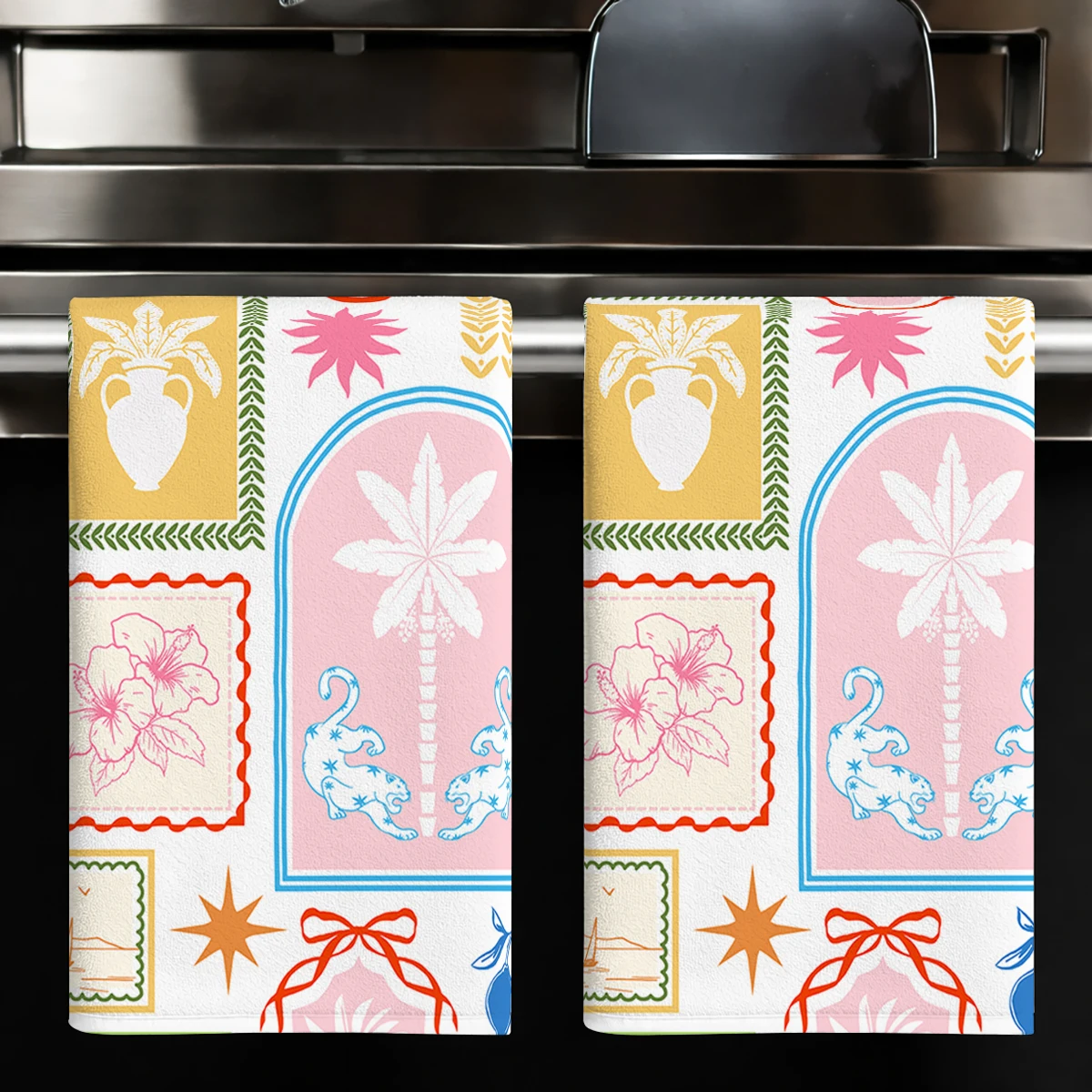 

Яркая летняя кухонная салфетка из полиэстера для мытья посуды – устойчивая к выцветанию, машинная стирка, для ежедневного использования