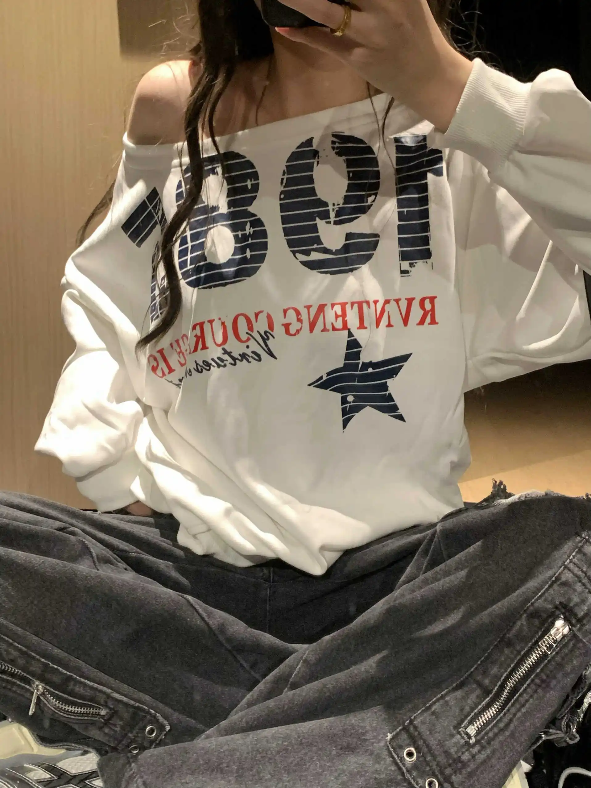 

Осень-зима 2022, женская толстовка в стиле гранж Trashy Y2k, американская винтажная толстовка с капюшоном, большие толстовки с графическим рисунком, пуловеры в стиле Харадзюку, японский панк