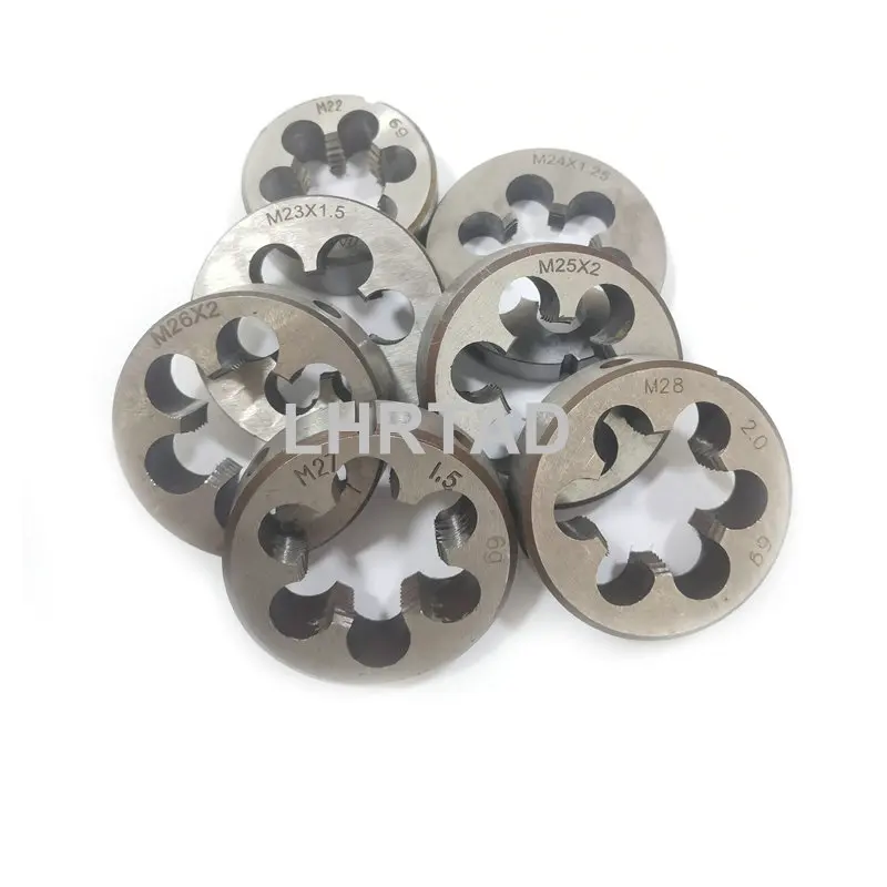 thread die M22X2.5 M22X1.75 round thread die M22X2.0 HSS Metric die M22X1.5 nut M22X1.0 hand tool die M22