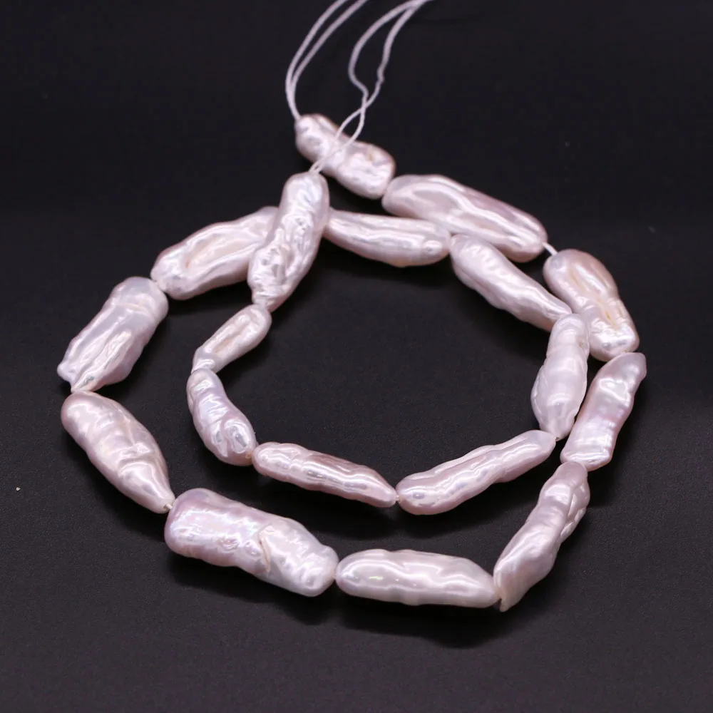 Natural Freshwater Pearl Beads Rectangle Shape Isolated Loose Beaded for Jewelry Making DIY Bracelet Necklace Accessories Gifts