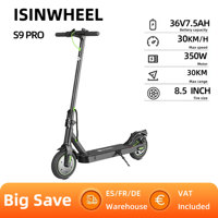 isinwheel S9Pro Adult Electric Scooter 350W Motor Electric Scooter 36V 7.5Ah Battery 8.5 Inch Foldable City Electric Scooter