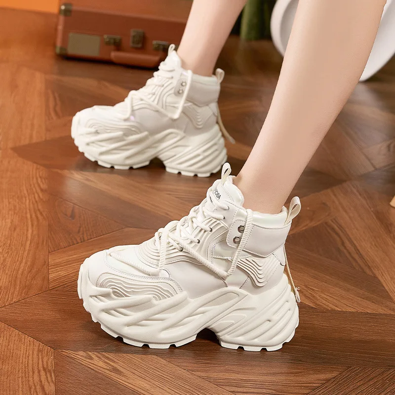 المرأة المخملية حذاء كاجوال سيدة شتاء نمط جديد 9 سنتيمتر الارتفاع زيادة أحذية رياضية باطن سميكة تنوعا الدافئة عالية الجودة الأحذية #1