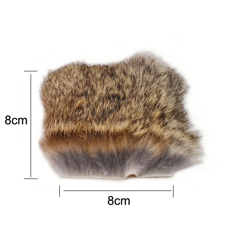 5pcs Fly Tying Soft Natural Coney Fur Wrapping Fleshing Flies Saltwater Baitfish Hatching Rabbit Hair For Emergers Nymphs Flies