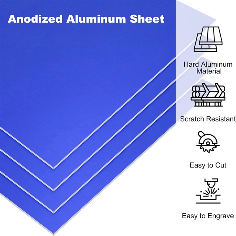 X40A_XA-7X5x1/32Inch Anodized Aluminum Sheet,0.8Mm Thick Engraving Blanks For Laser Engraving DIY Decorative Crafting Home