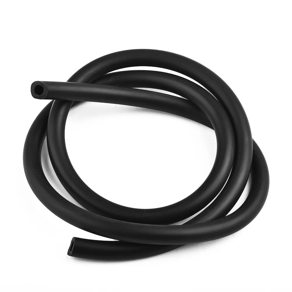 Black 6mm 14 ID Full Silicone FuelAir Vacuum HoseLine, 1 Meter, High Temperature Resistance, Easy Installation