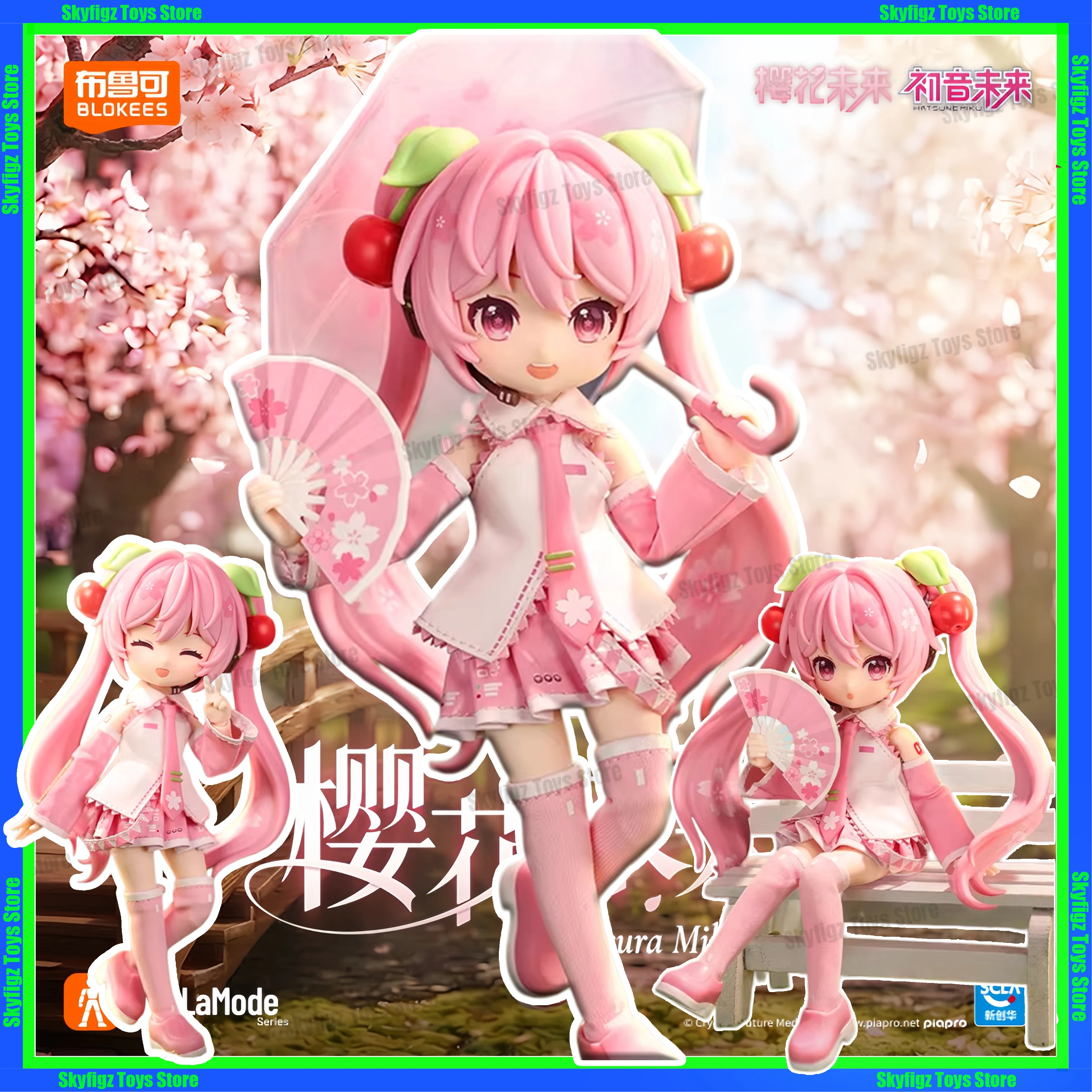 在庫あり-blokees-qi-yu-ji-ピンクドール-初音ミク-桜ミク-可動フィギュア-コレクション完成品フィギュアモデル-ギフト