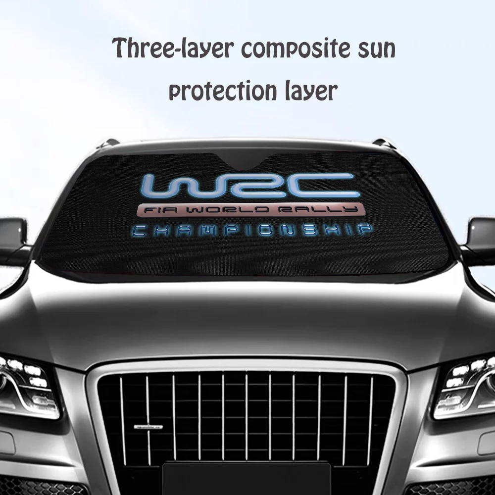 

W-WRC Logo Car SunShade Windshield Sun Shade Personalized Picture Block UV Rays Visor Protector