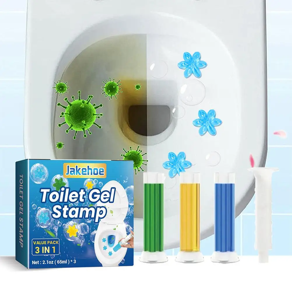 65ml*3pcs Flower Aroma Toilet Cleaning Gel Toilet Deodorant Cleaning Toilet Aroma Cleaner Cleaning Tool Household Odor Remo Q1u5