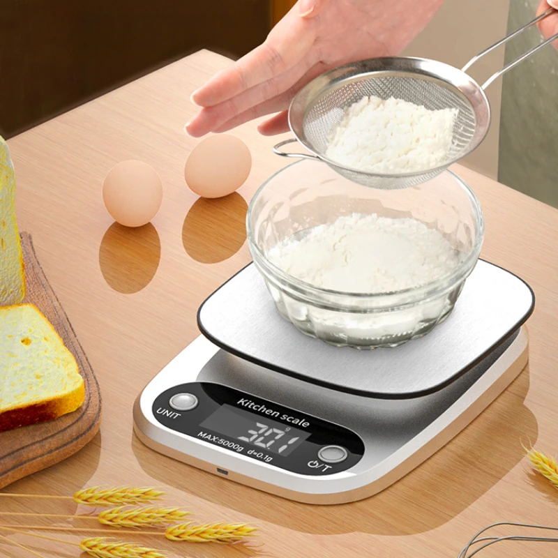 

Zackoo 3kg/5kg/0.1g Portable Electronic Digital Gram Scale for Kitchen Food Weighing Measuring Tools LED Display Baking Scale