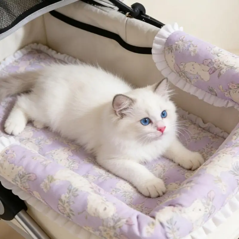 R9UF Adjustable Dog Strollers Pad With Raise Edges Prevents Sliding Movement